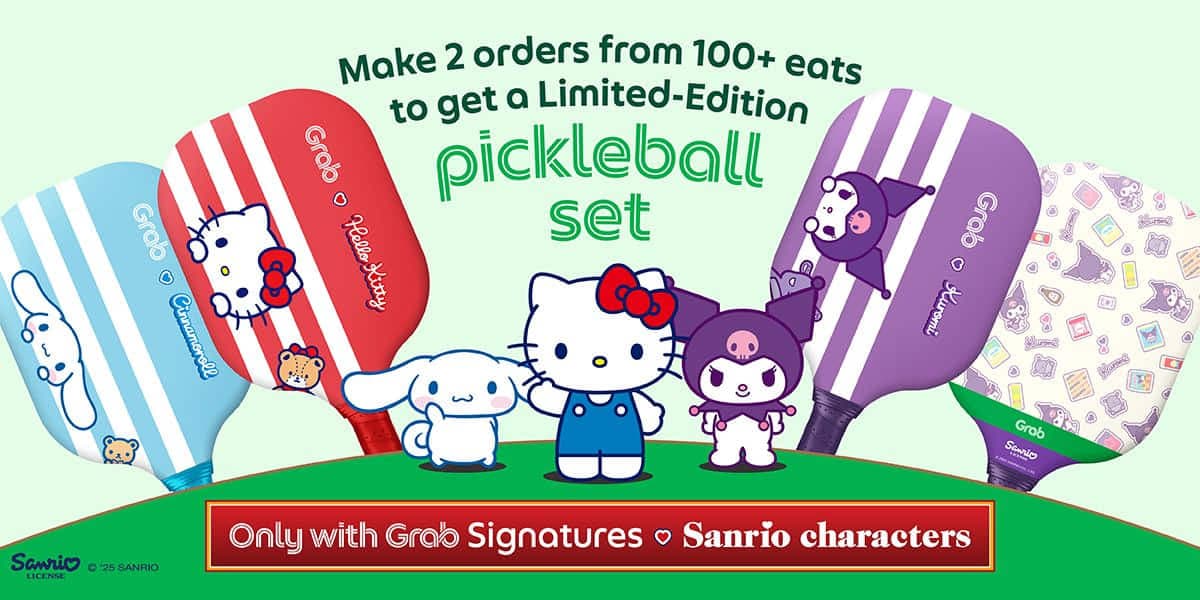Hello Kitty on Court: Grab Singapore Rolls Out Limited-Edition Sanrio Pickleball Sets